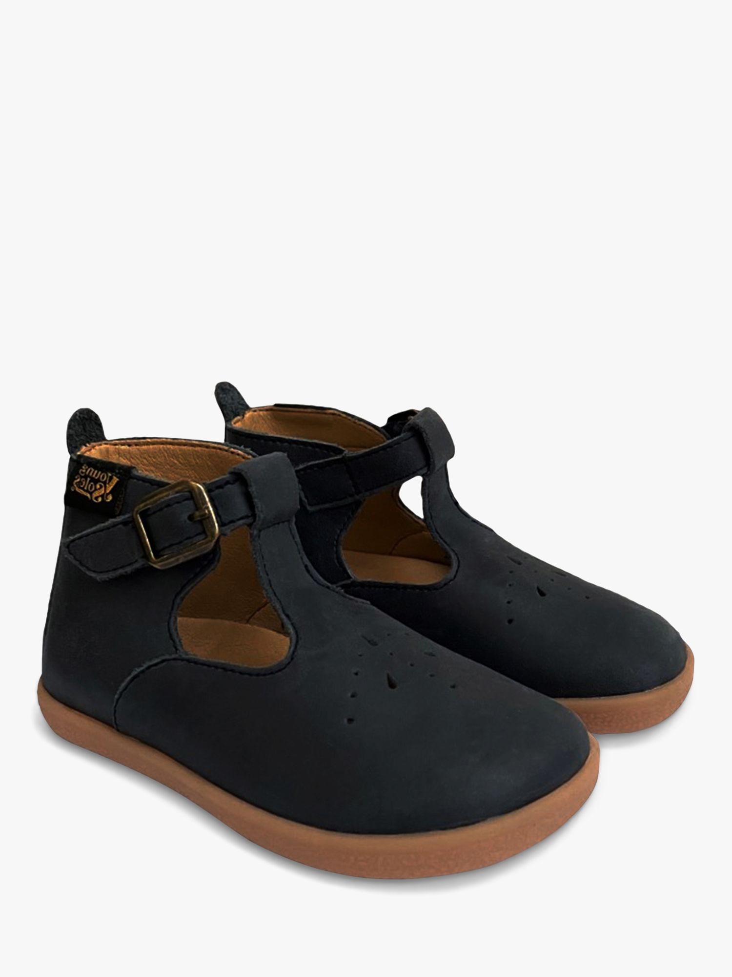 Buy Young Soles Kids' Leather Lark T-Bar Boots Online at johnlewis.com
