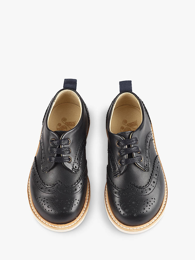Young Soles Kids' Brando Leather Brogues, Black