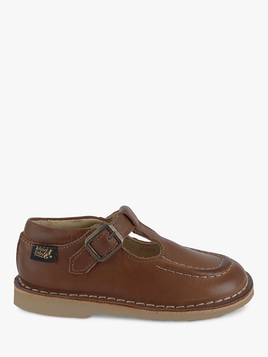 Buy Young Soles Kids' Parker T-Bar Leather Shoes Online at johnlewis.com