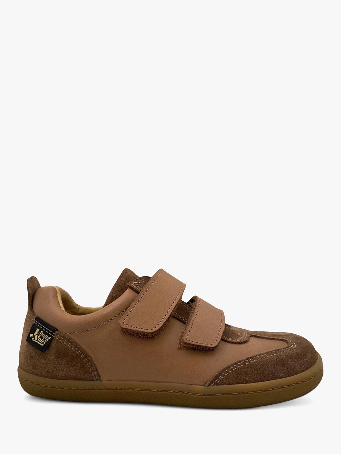 Young Soles Kids' Pele Suede and Leather Trainers, Hazel at John Lewis ...
