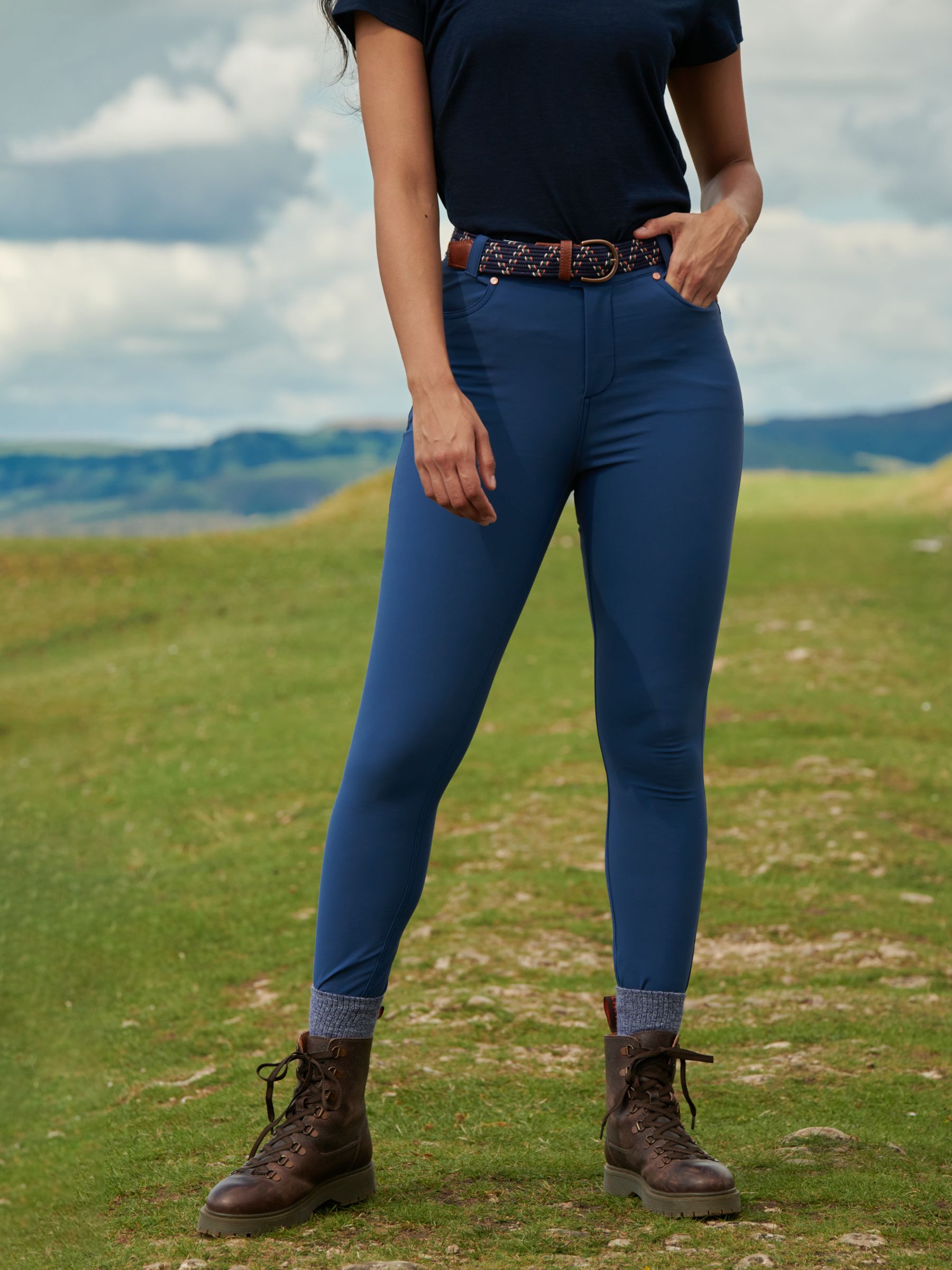 ACAI MAX Stretch Skinny Outdoor Trousers, Steel Blue at John Lewis &  Partners