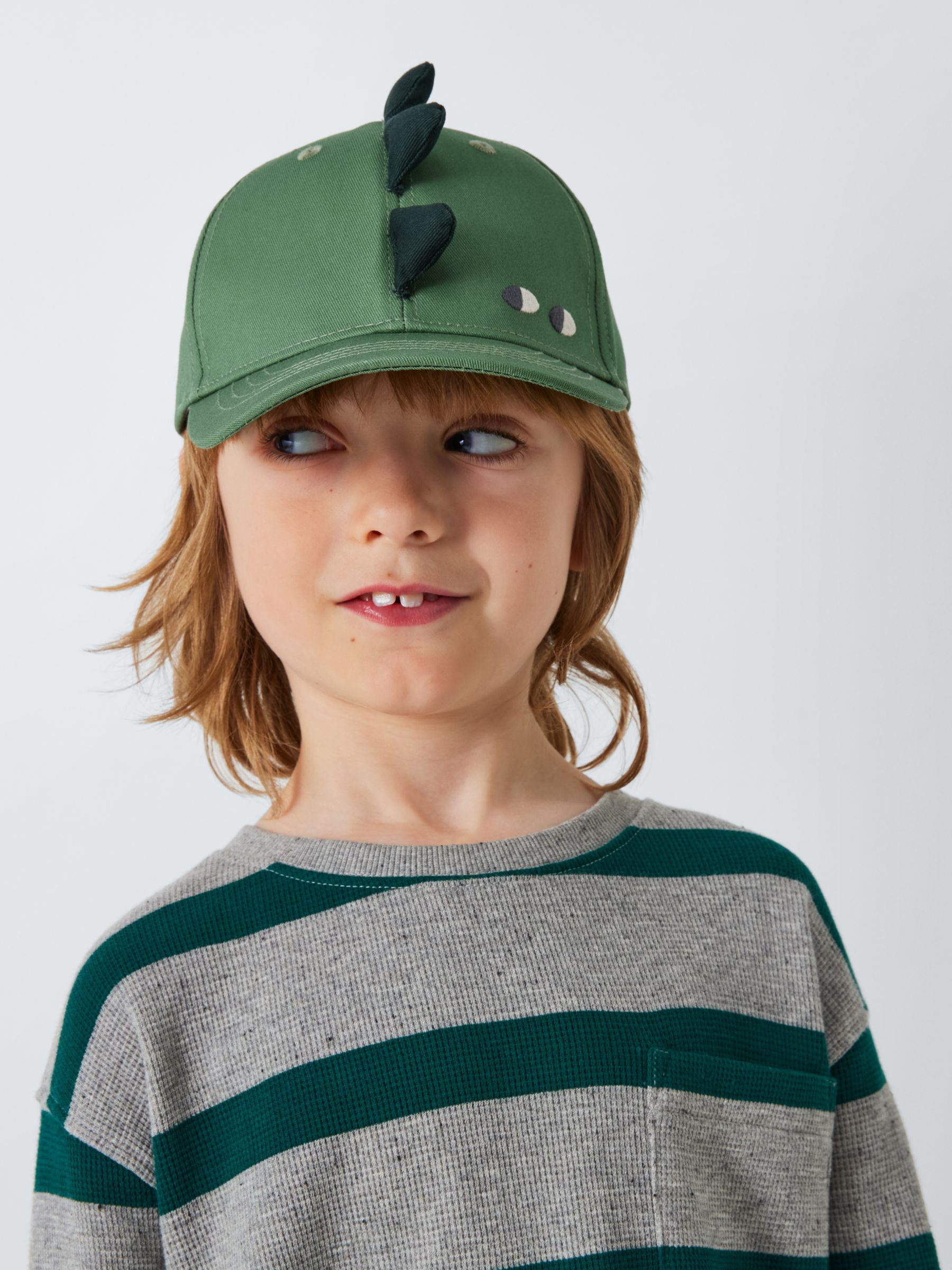John Lewis Kids' Novelty Lizard Cap, Green, 9-12 years
