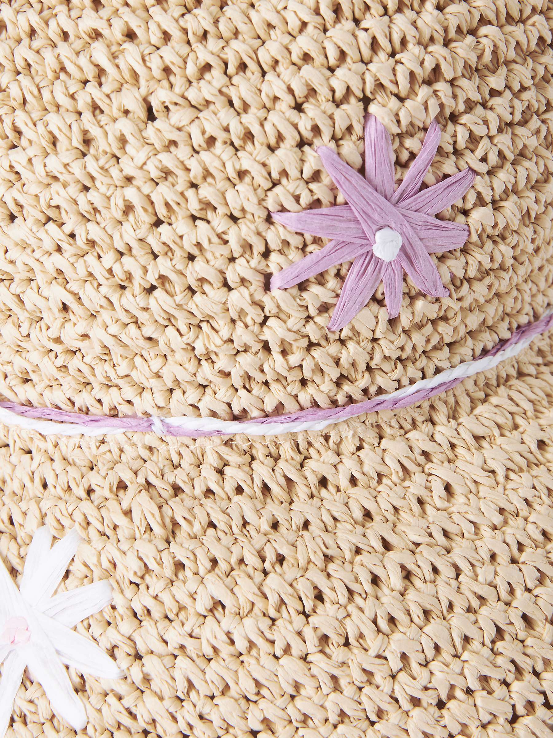 Buy John Lewis Kids' Daisy Crochet Hat, Natural Online at johnlewis.com
