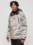Superdry Freestyle Core Tiger Camo Ski Jacket, Ice Grey