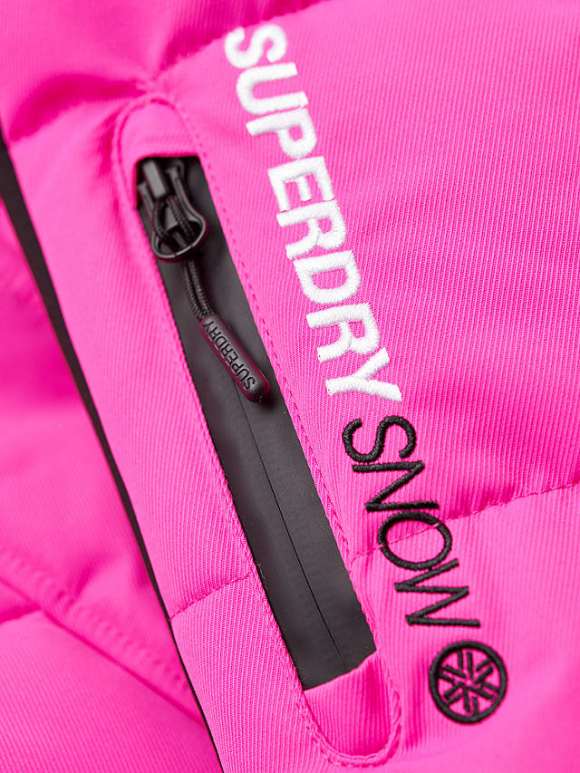 Superdry Ski Luxe Women's Puffer Jacket, Hyper Magenta Pink
