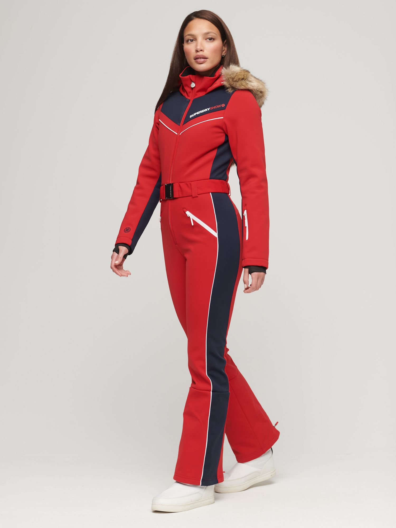 Superdry Women's Ski Suit, Hike Red at John Lewis & Partners