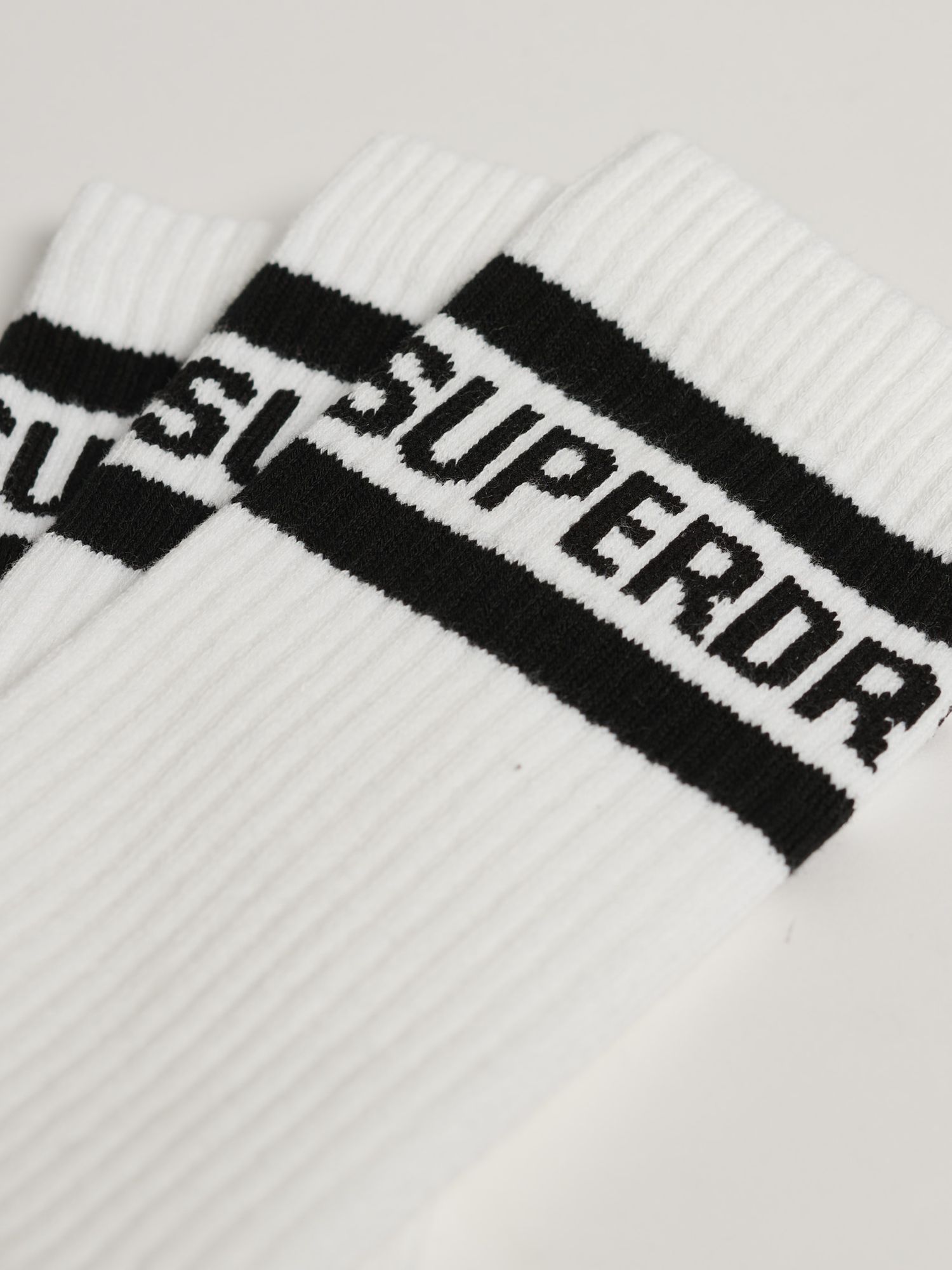 Superdry Coolmax Sport Crew Socks, Pack of 3, White at John Lewis ...