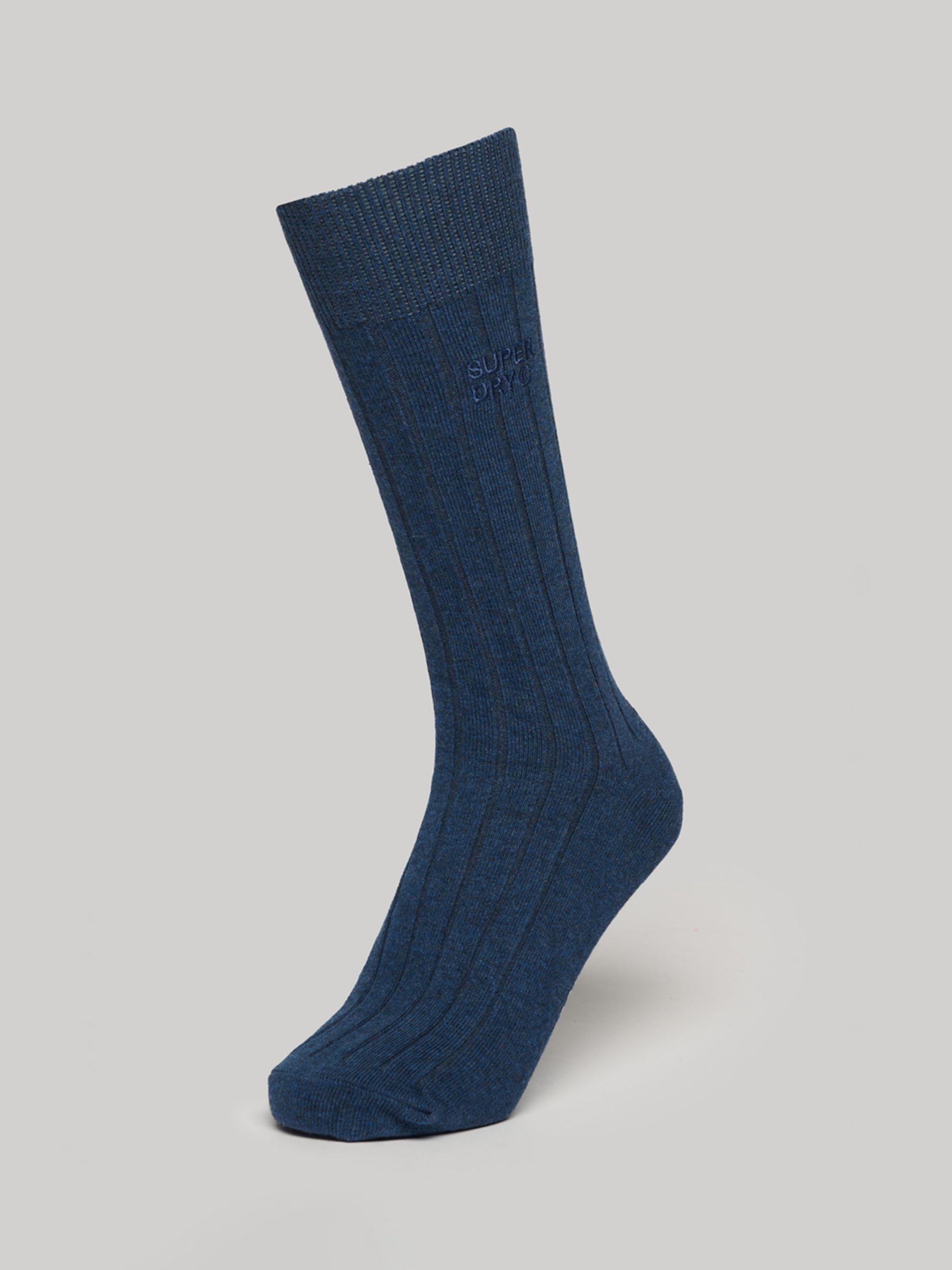 Superdry Unisex Organic Cotton Blend Core Rib Crew Socks, Pack of 3 ...
