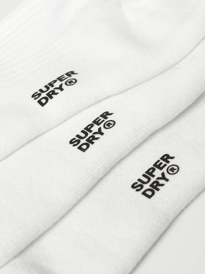 Buy Superdry Organic Cotton Blend Trainer Socks, Pack of 3 Online at johnlewis.com
