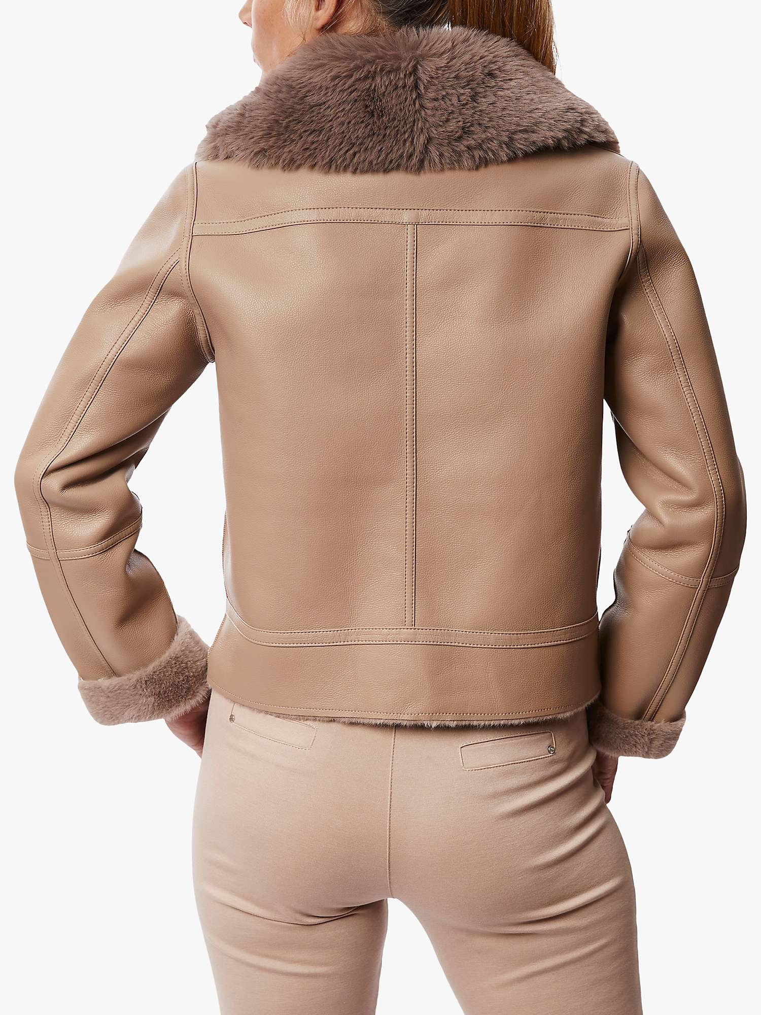 Buy James Lakeland Faux Leather Faux Fur Trim Jacket Online at johnlewis.com