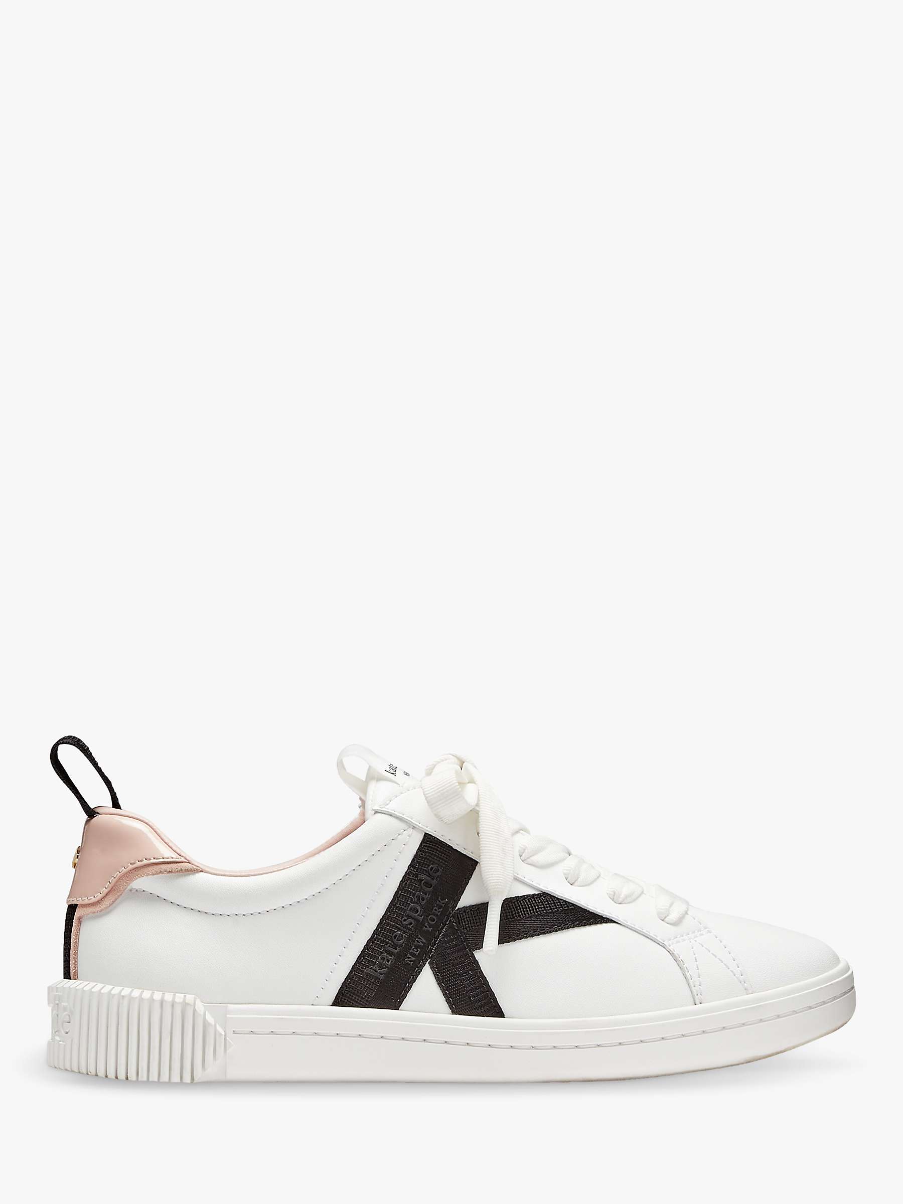 Buy kate spade new york Signature Trainers, White/Pink/Black Online at johnlewis.com