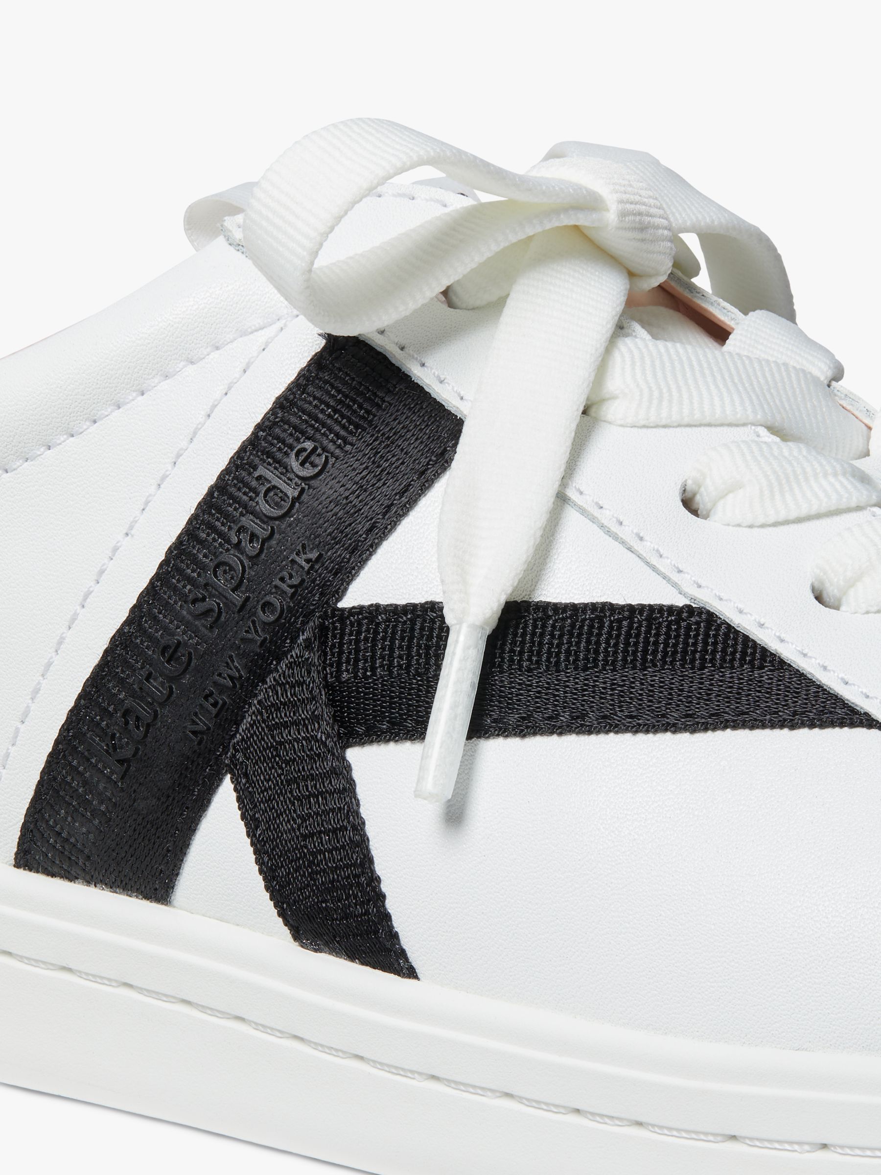 Buy kate spade new york Signature Trainers, White/Pink/Black Online at johnlewis.com