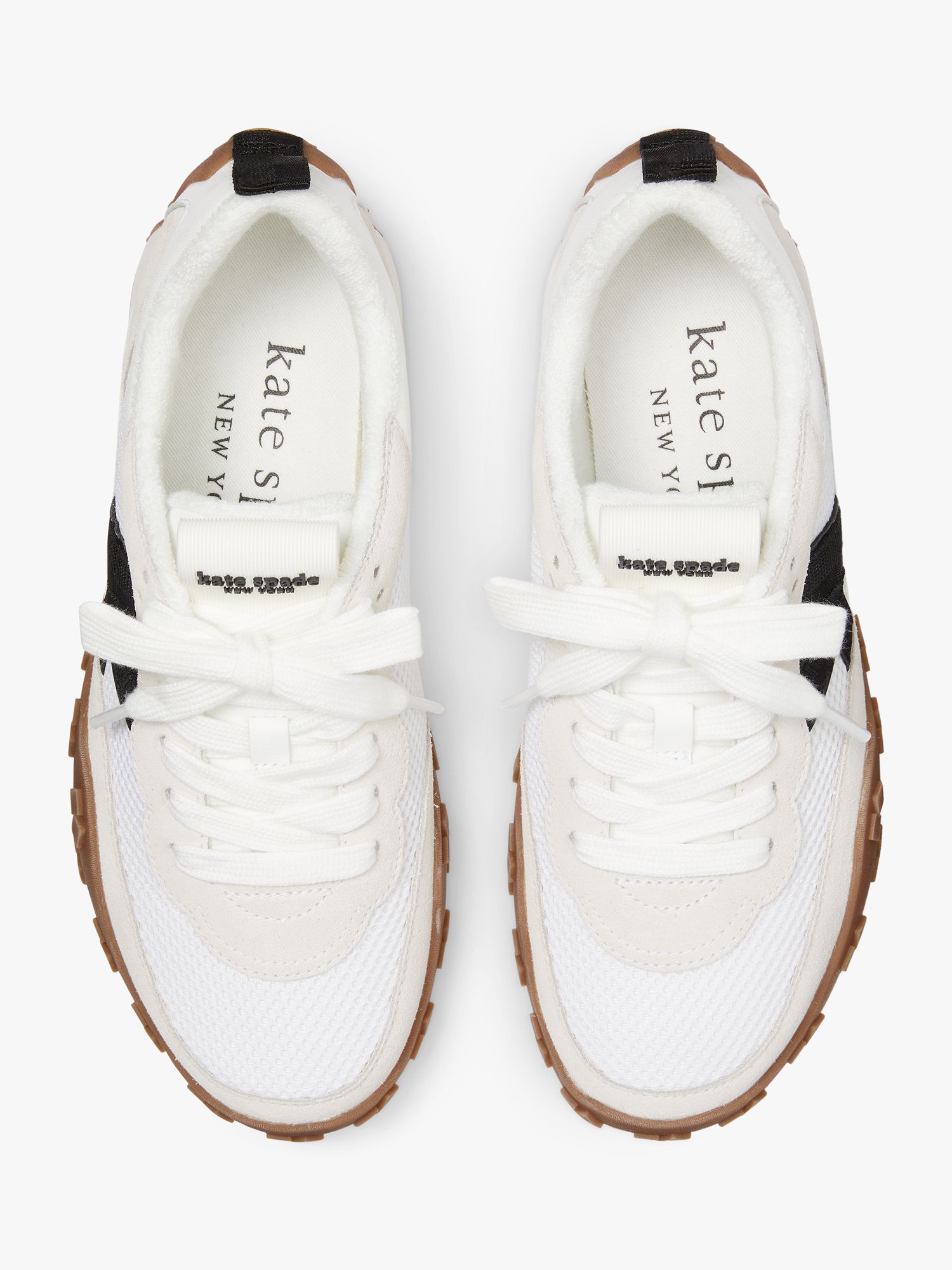 kate spade new york K As In Kate Leather Trainers, True White at John ...