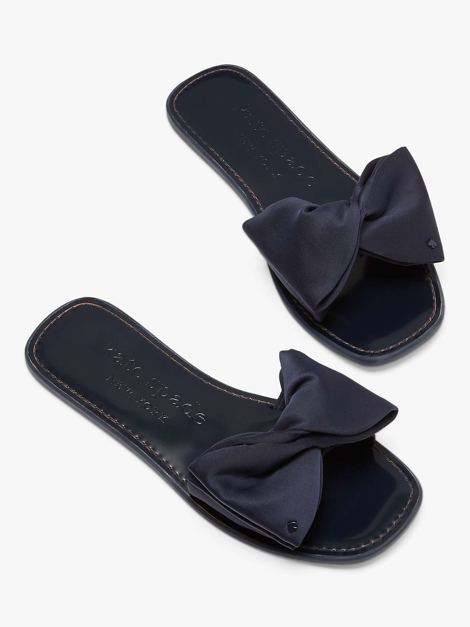 Buy kate spade new york Bikini Twist Detail Flat Slider Sandals, Black Online at johnlewis.com