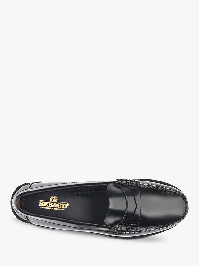 Sebago Dan Lug Leather Loafers, Black