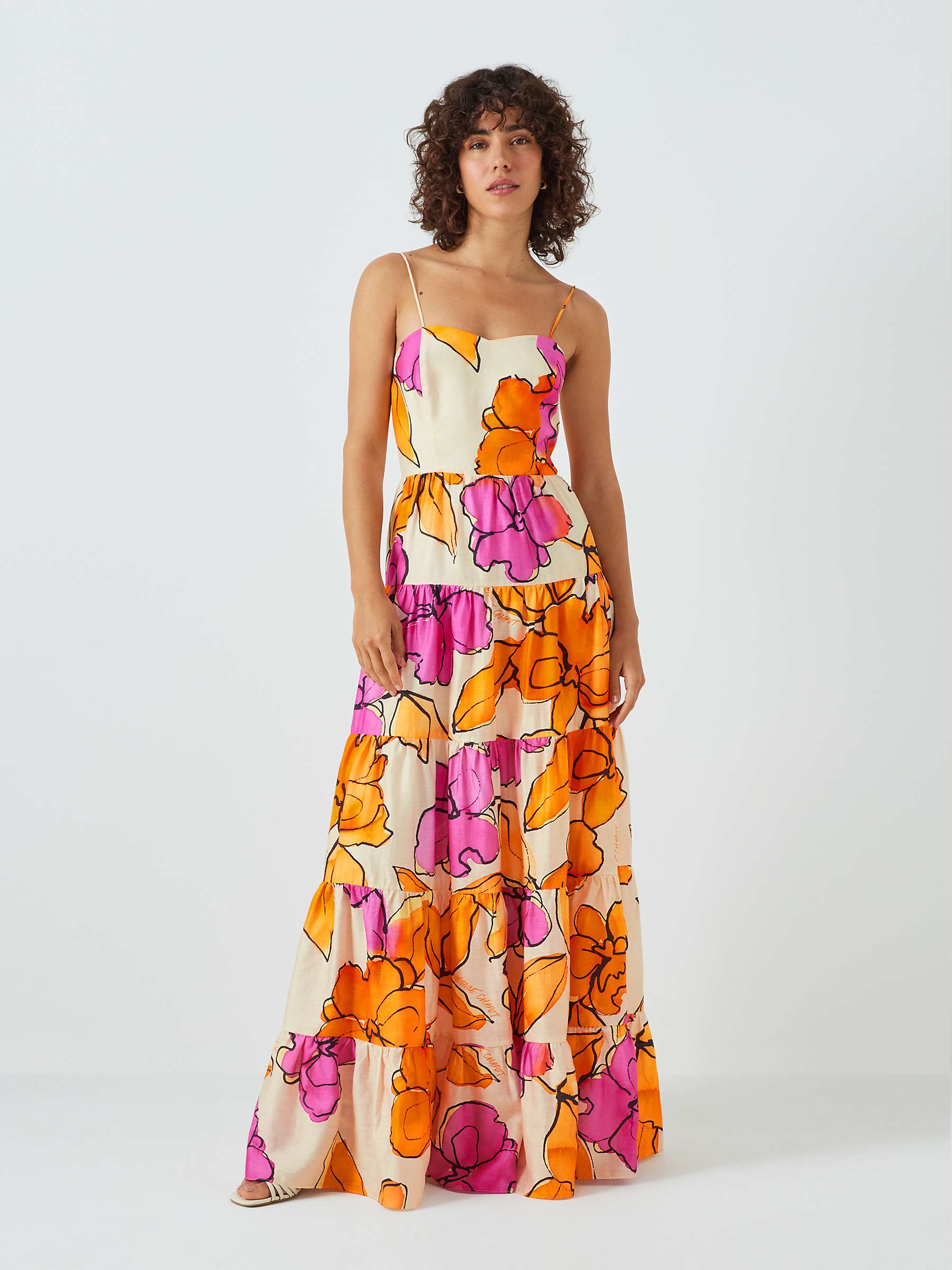 Buy Fabienne Chapot Alice Floral Print Maxi Dress, Mimosa/Cassis Online at johnlewis.com