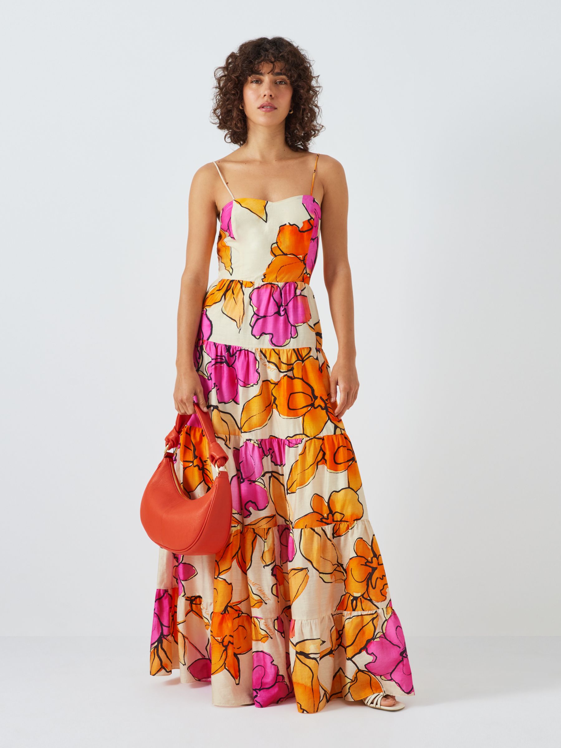 Fabienne Chapot Alice Floral Print Maxi Dress, Mimosa/Cassis, 38