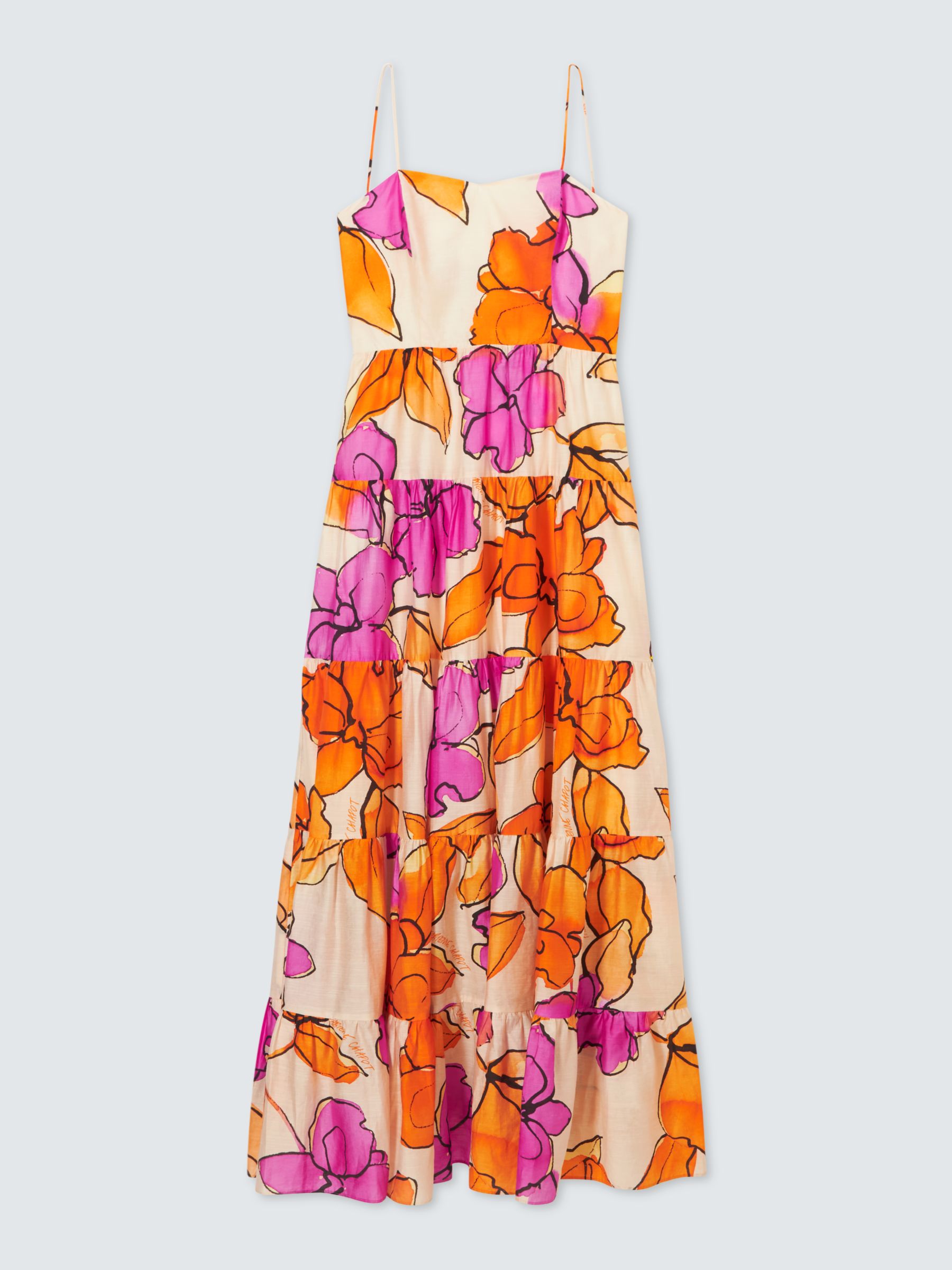 Fabienne Chapot Alice Floral Print Maxi Dress, Mimosa/Cassis, 38