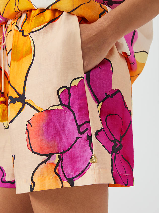 Fabienne Chapot Floral Print Boy Shorts, Mimosa/Cassis