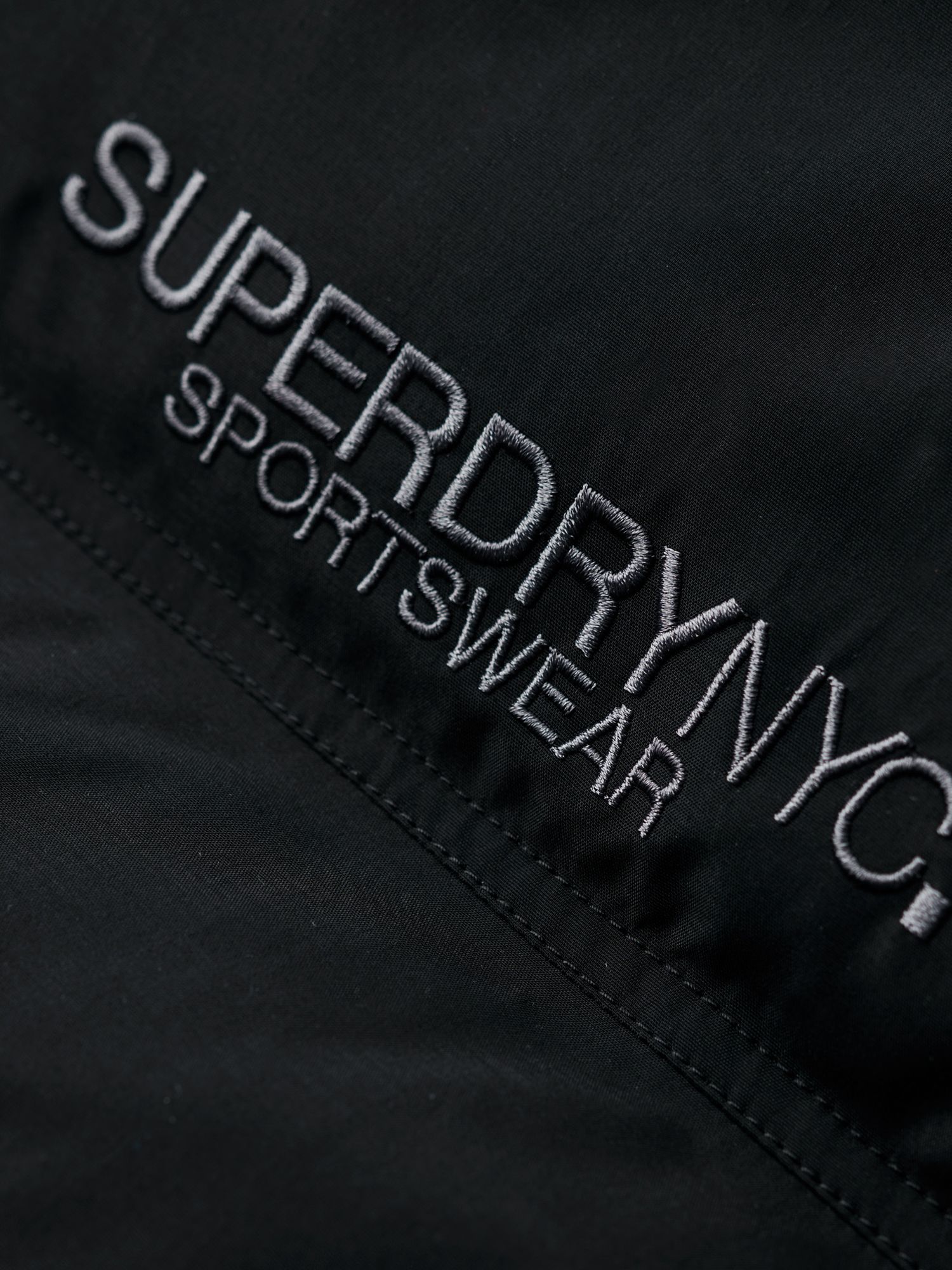 Superdry City Chevron Padded Parka Coat, Black, S