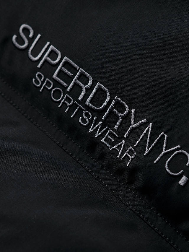 Superdry City Chevron Padded Parka Coat, Black