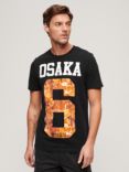 Superdry Osaka 6 City Standard T-Shirt, Black/Multi