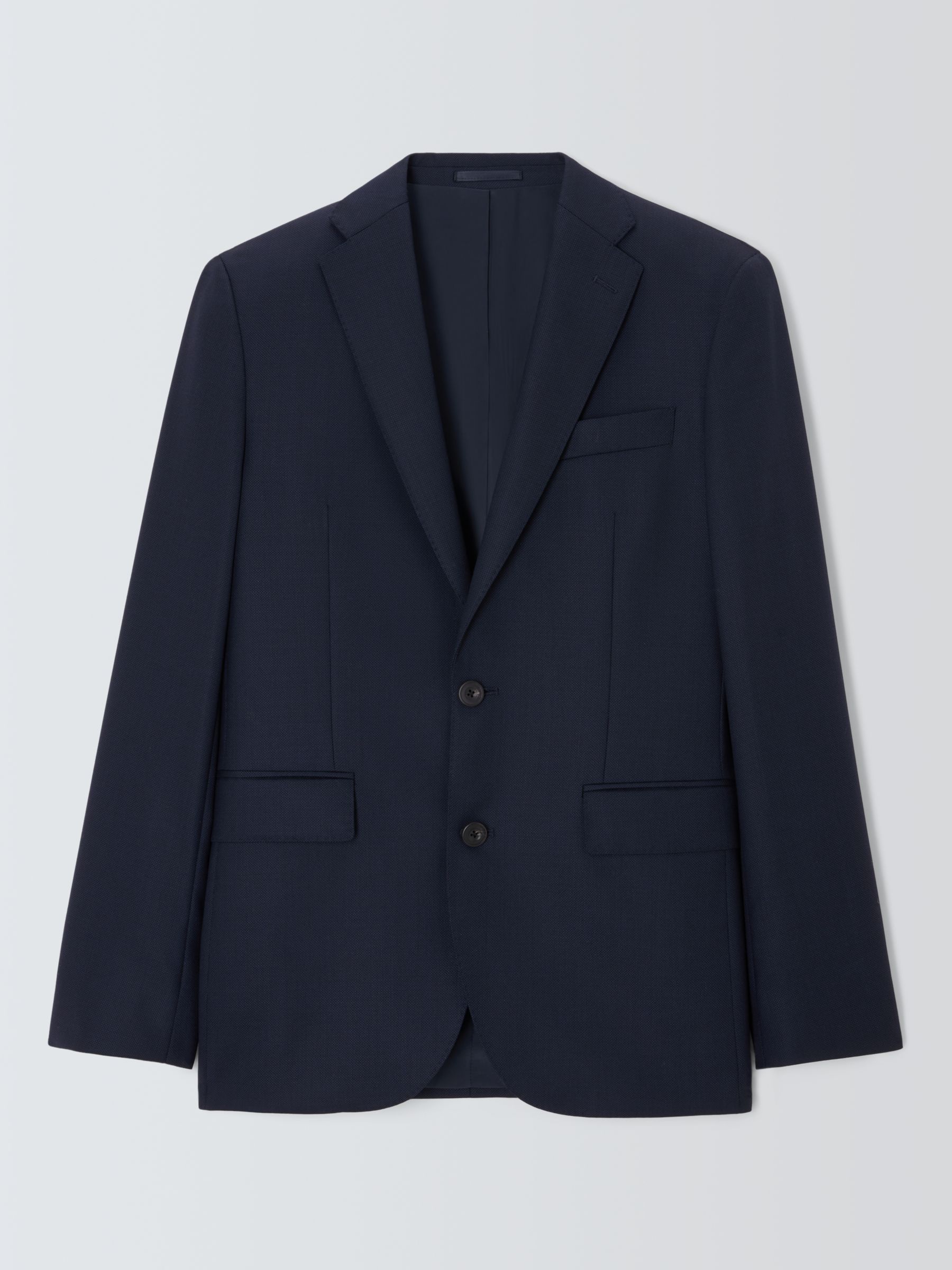 John Lewis S100's Birdseye Regular Fit Suit Jacket, Navy, 42S