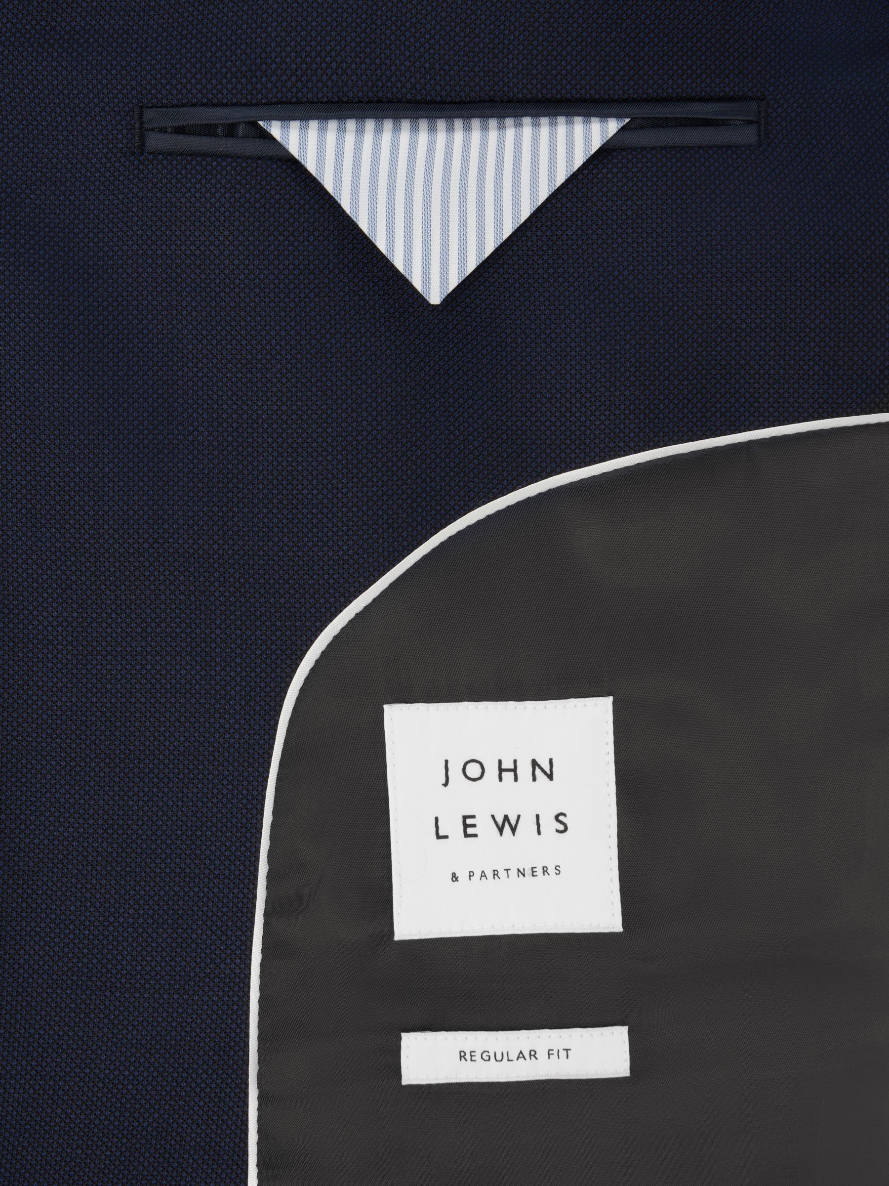 Buy John Lewis S100's Birdseye Regular Fit Suit Jacket, Navy Online at johnlewis.com