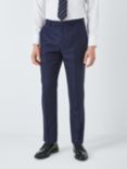 John Lewis Super 100's Birdseye Regular Suit Trousers, Navy