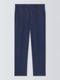 John Lewis Super 100's Birdseye Regular Suit Trousers, Navy