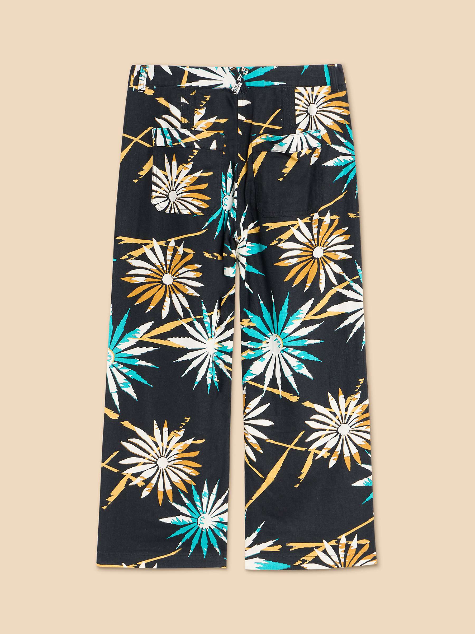 Buy White Stuff Harper Linen Blend Abstract Print Trousers Online at johnlewis.com