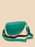 White Stuff Sebby Leather Cross Body Sling Bag, Bright Green