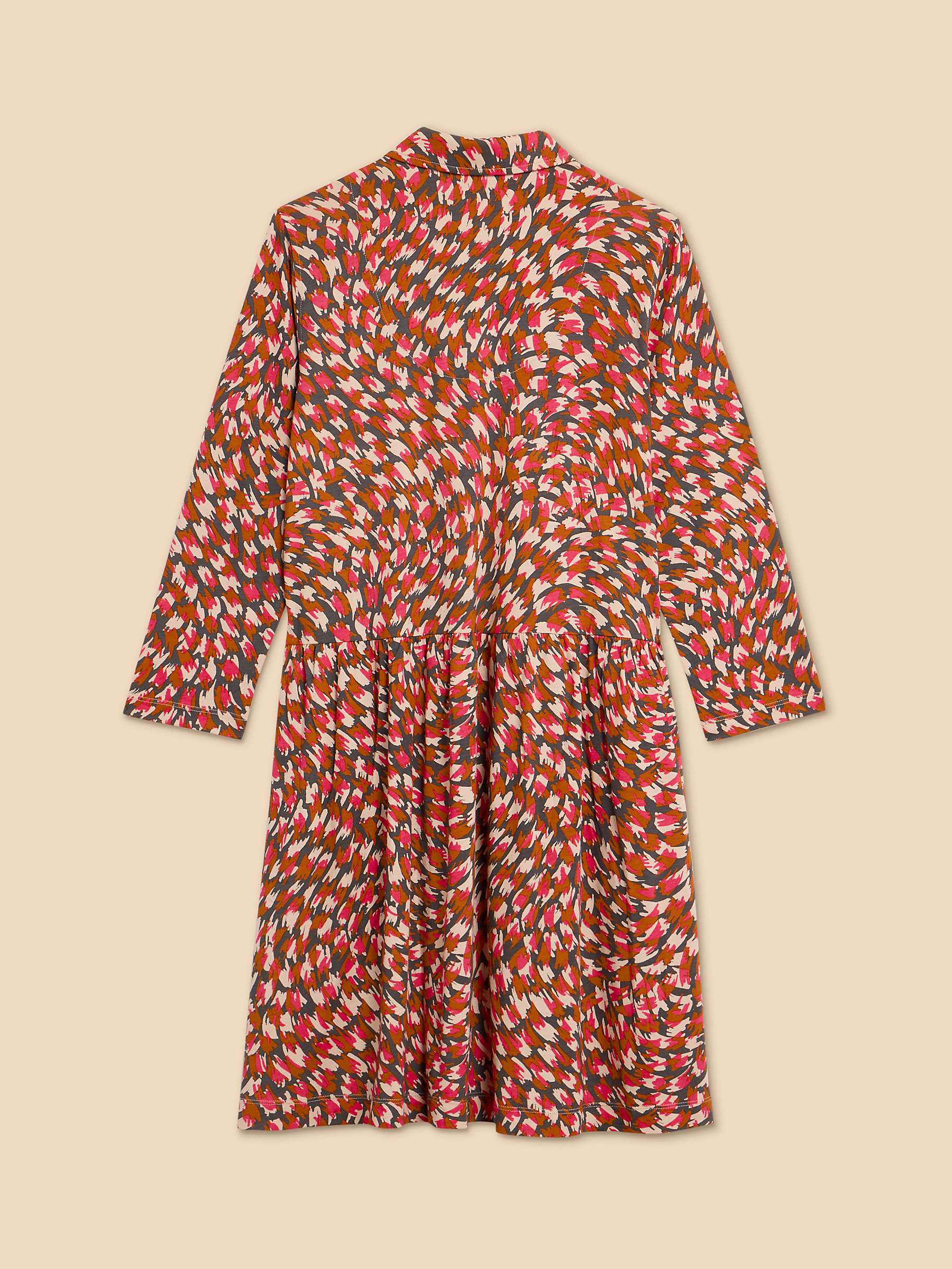 Buy White Stuff Annie Jersey Shirt Dress, Pink Multi Online at johnlewis.com