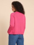 White Stuff Lulu Organic Cotton Cardigan, Mid Pink