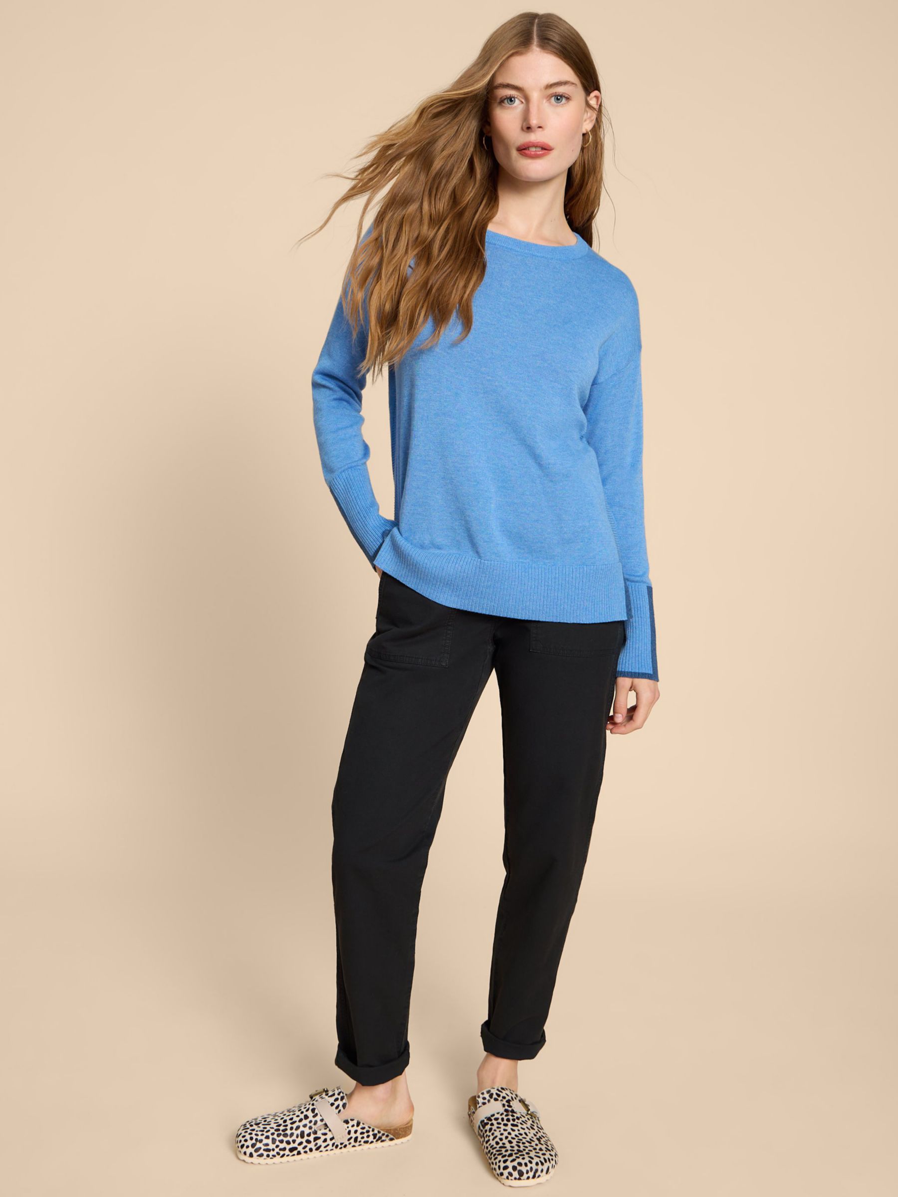 White Stuff Olive Jumper, Chambray Blue at John Lewis & Partners