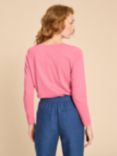 White Stuff Nelly Cotton Long Sleeve Top, Mid Pink