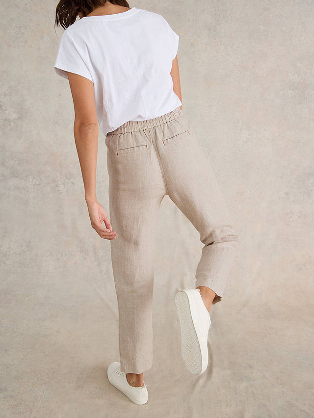 White Stuff Rowena Linen Trousers, Natural