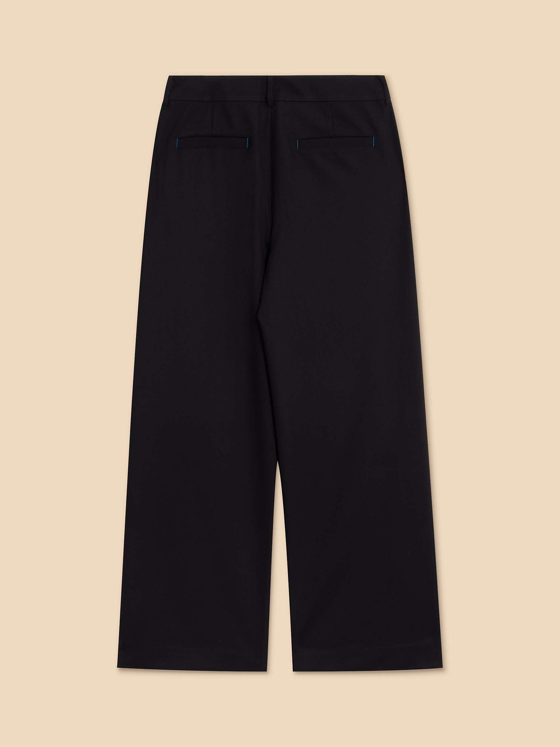 Buy White Stuff Belle Wide Leg Trousers, Pure Black Online at johnlewis.com