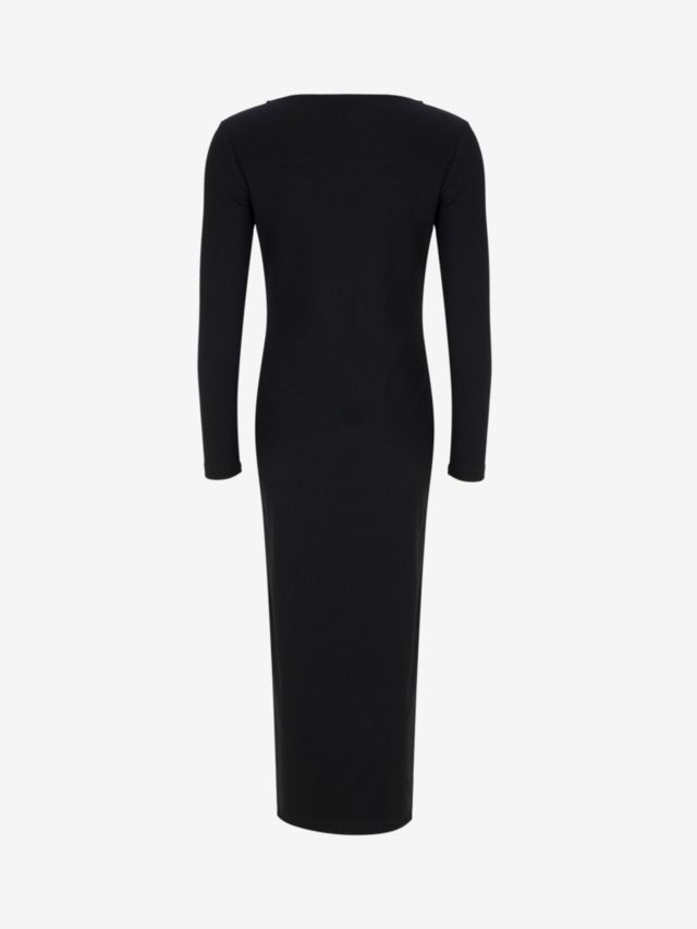 Mint Velvet Bodycon Jersey Midi Dress, Black, XS