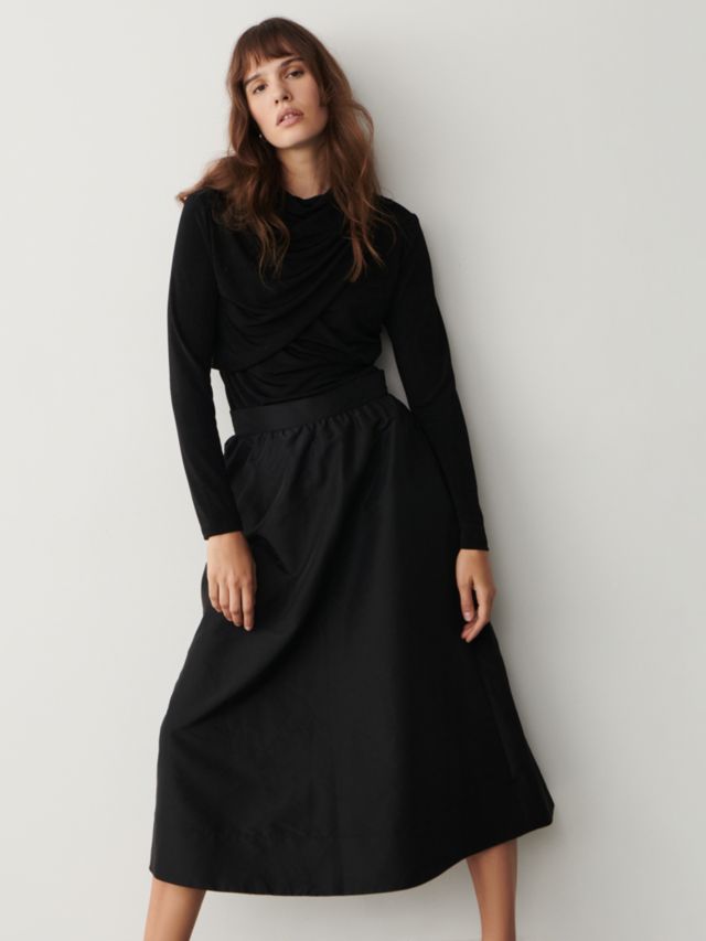 Taffeta clearance midi skirt