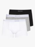 Paul Smith Plain Trunks, Pack of 3, White/Grey/Black