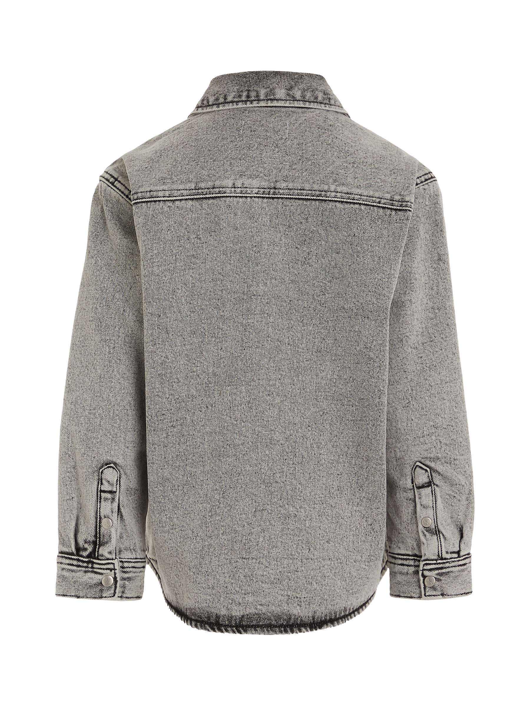 Buy Calvin Klein Kids' Logo Padded Overshirt Jacket, Stone Light Grey Online at johnlewis.com