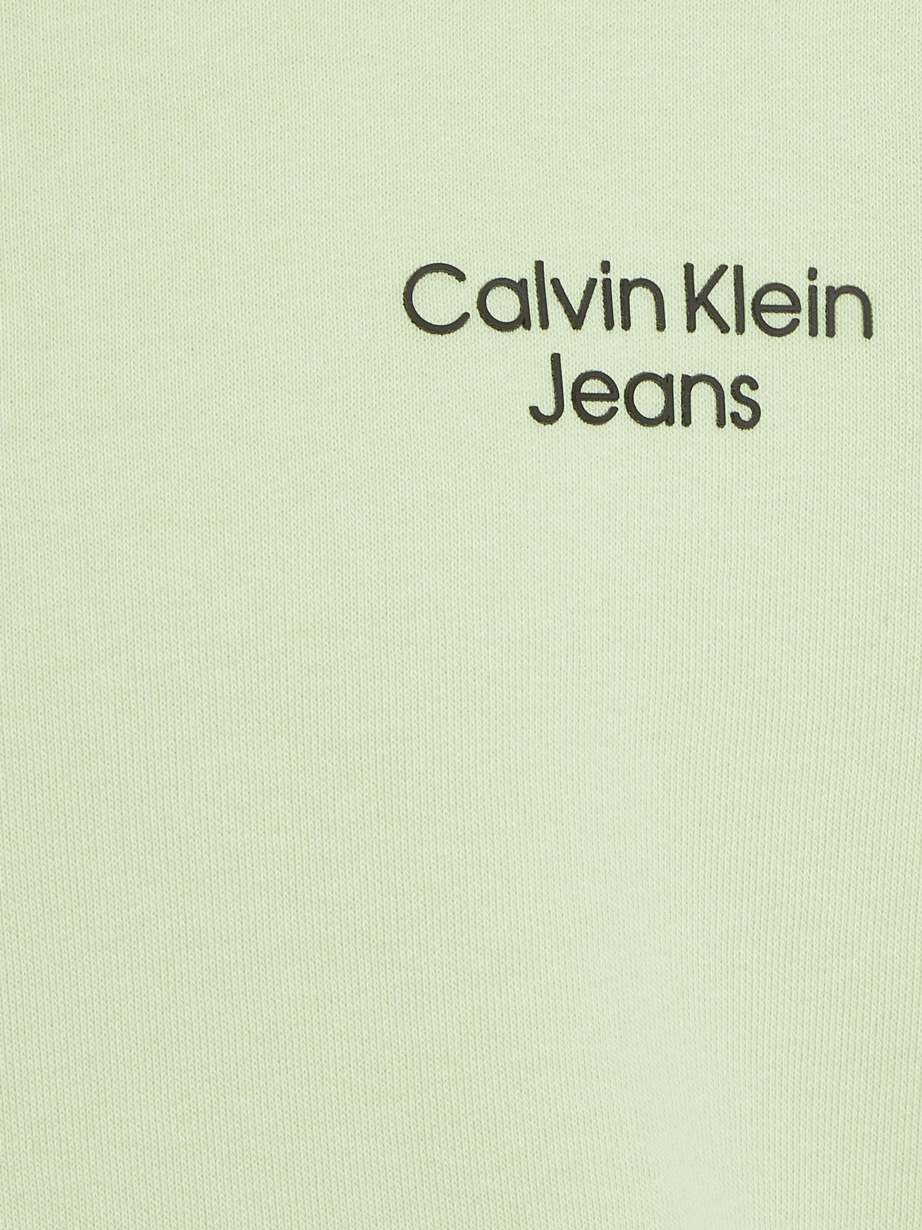 Calvin Klein Kids' Stack Logo Hoodie, Exotic Mint, 10 years