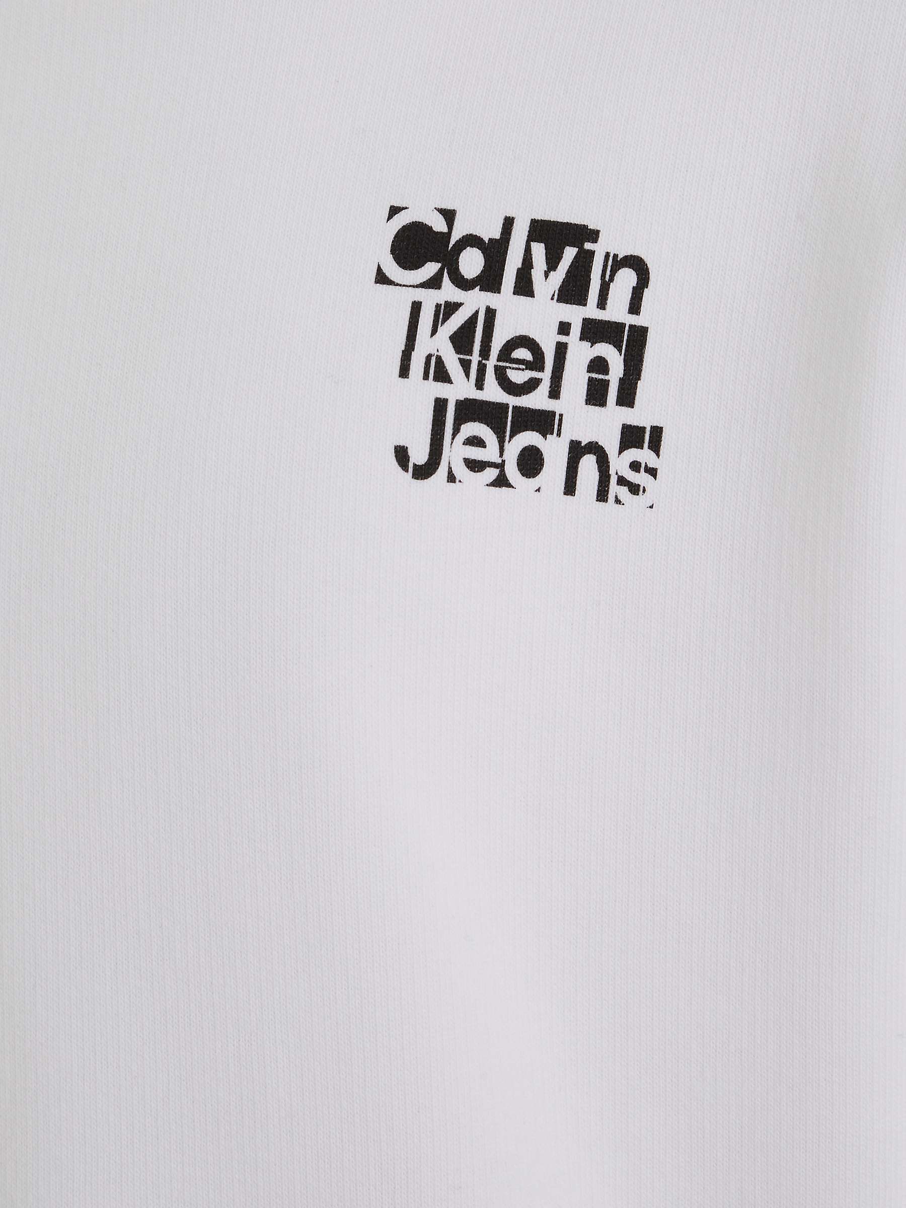 Buy Calvin Klein Kids' Grid Logo Sweatshirt, White Online at johnlewis.com