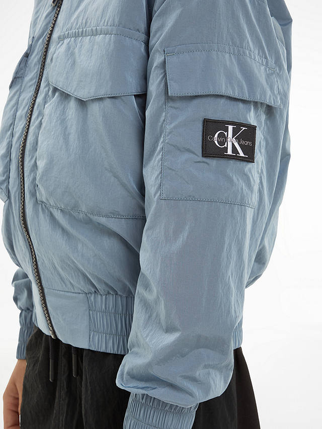 Calvin Klein Kids' Structured Bomber Jacket, Goblin Blue
