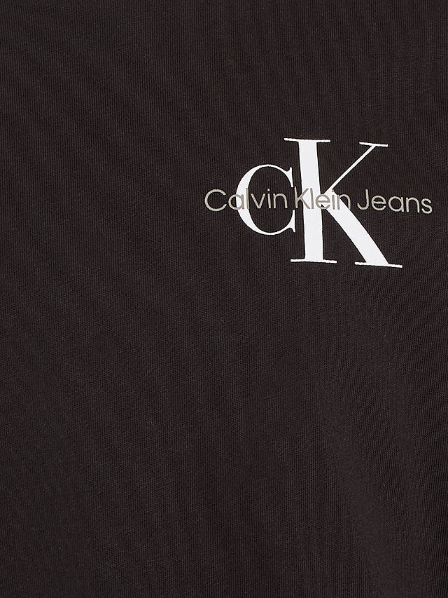 Calvin Klein Kids' Monogram Long Sleeve T-Shirt, Ck Black