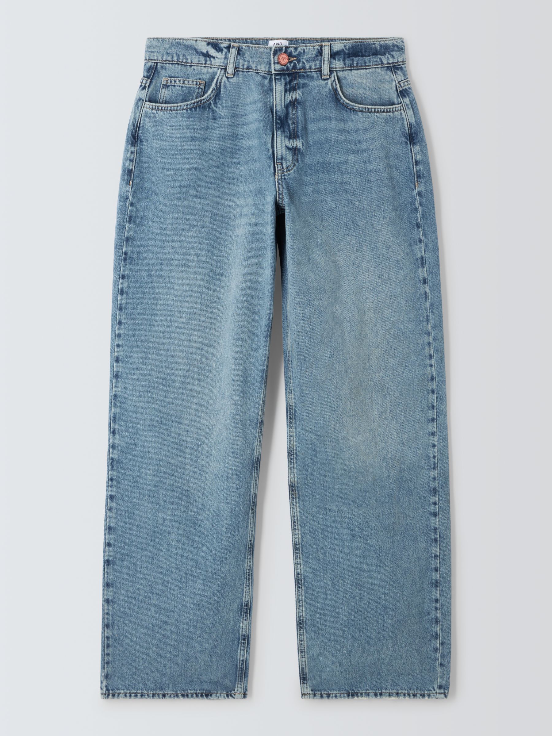Buy AND/OR Pasadena Puddle Jeans, Blue Online at johnlewis.com