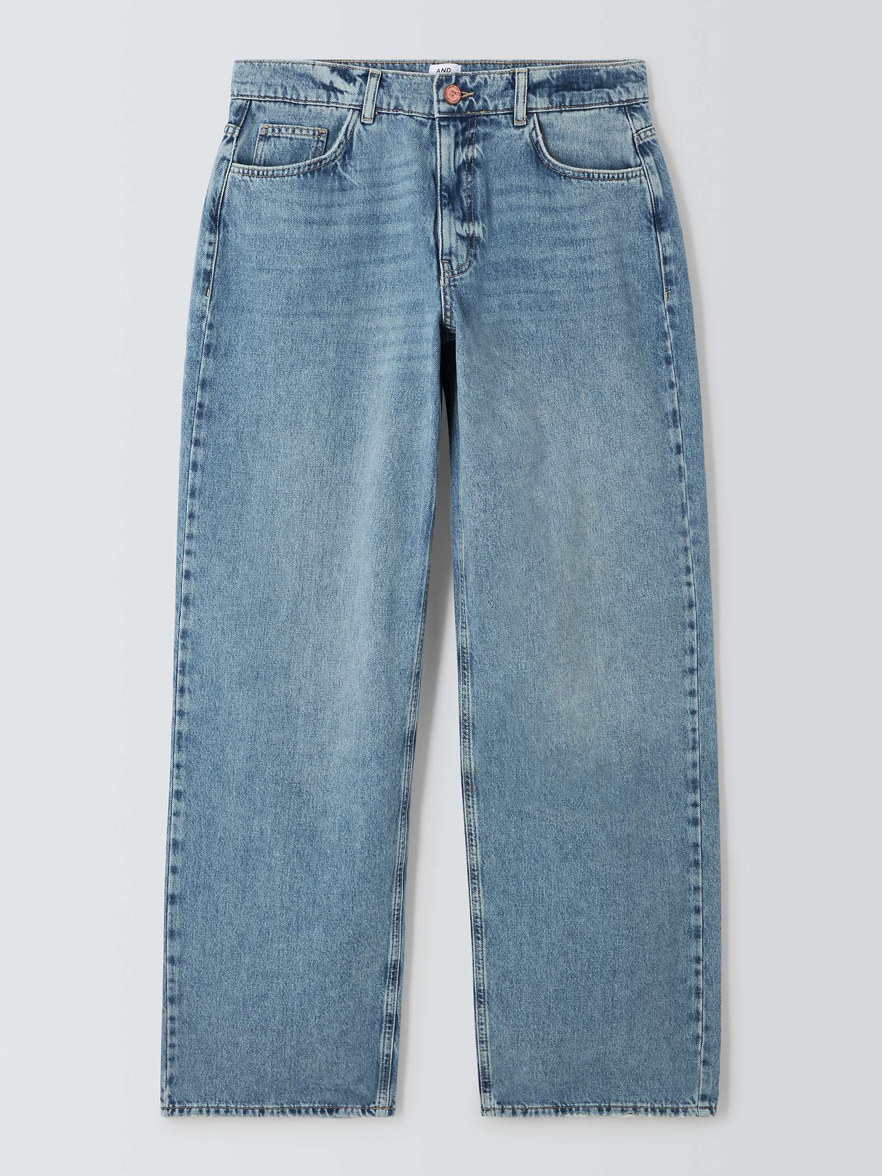 Buy AND/OR Pasadena Puddle Jeans, Blue Online at johnlewis.com
