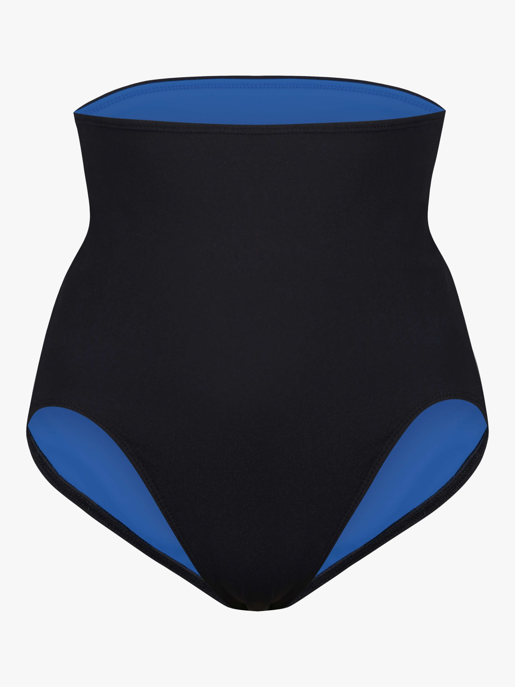 Davy J The Jones High Leg Bikini Bottoms, Black/Blue, 8