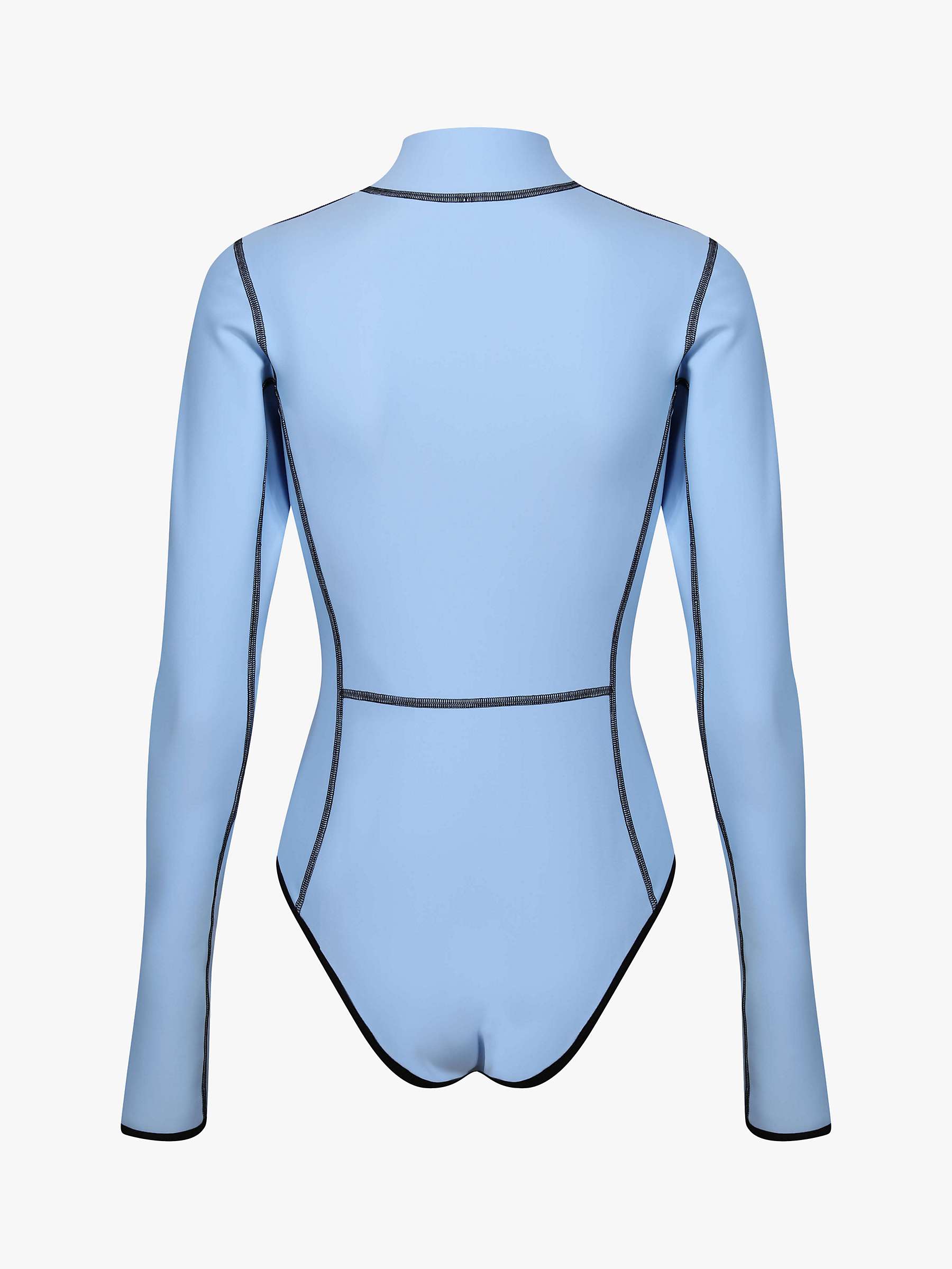 Buy Davy J Bonded Long Sleeve Swimsuit, Powder Blue/Black Online at johnlewis.com